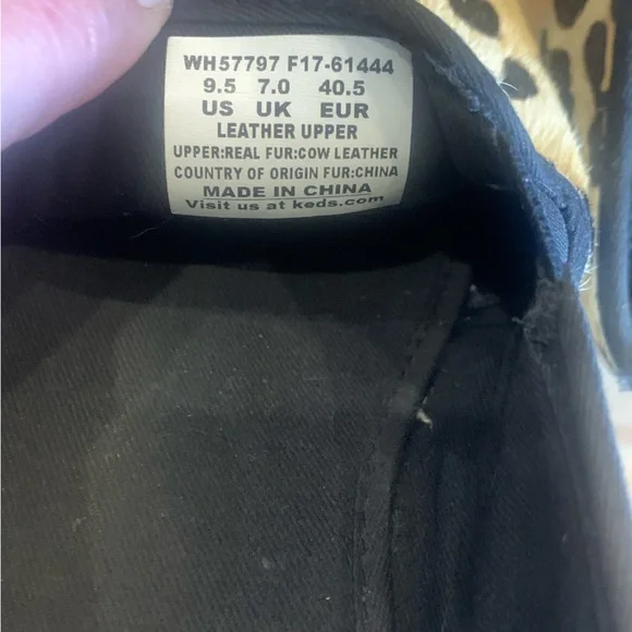 Kate Spade ♠️ 🐮 Real Cow Hair Keds Size 9.5 - Picture 6 of 9